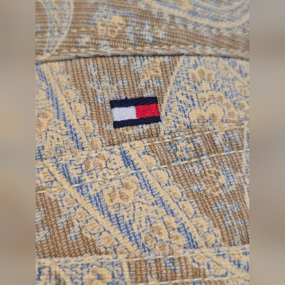 Vintage Women's Tommy Hilfiger Paisley Print Jeans Size 4 Brown, Blue & Tan - Picture 5 of 8